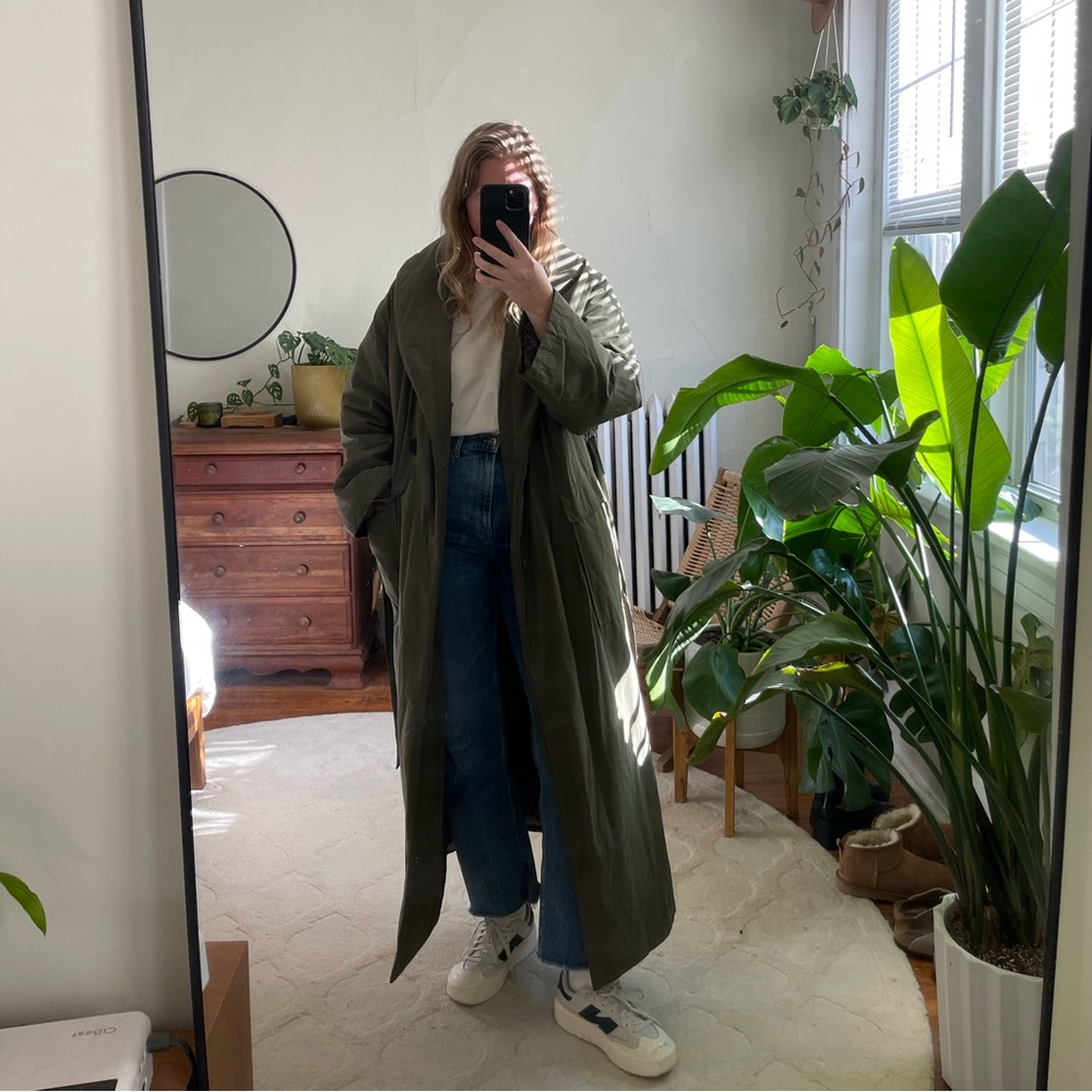ASOS oversized green full length coat